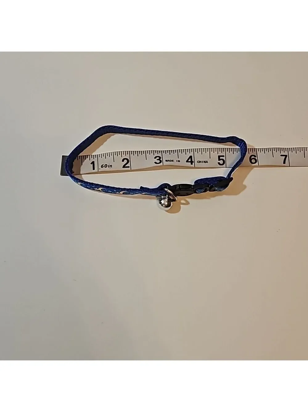 1- Cat Collar Stars and Moon, Reflective with Bell, Solid & Safe , Nylon, Pet
